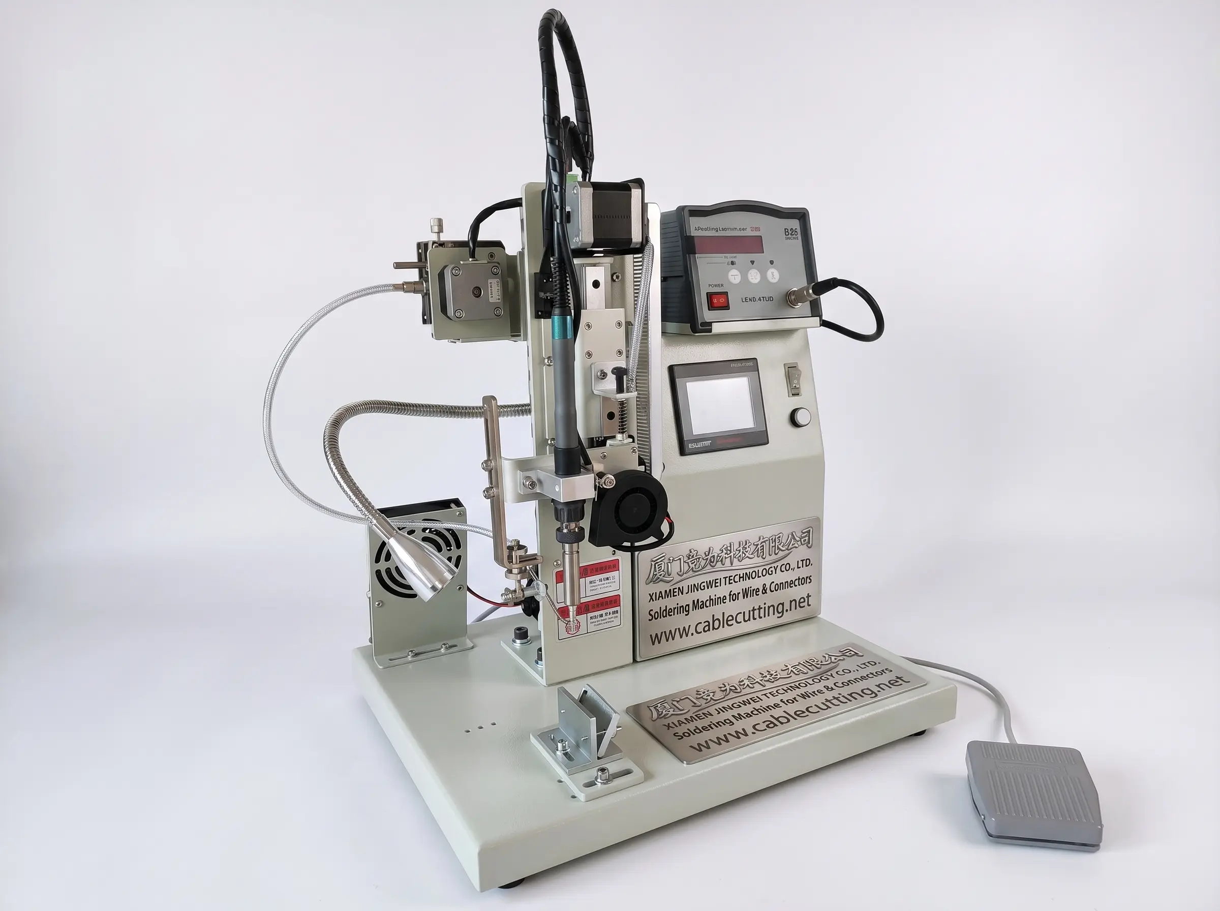 Halvautomatisk lödmaskin WPM-141 – precision och effektivitet för kabeltillverkning