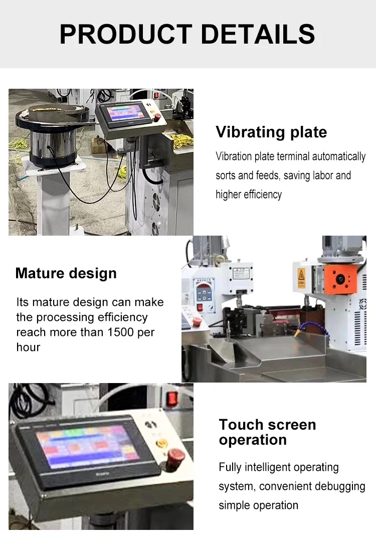 Loose Terminal Crimp Machine, Vibrating Plate Feeding Crimping Machine, Insulated Terminals Crimping Machine Krimpmaskin för lösa terminaler, krimpmaskin för vibrerande plattmatning, isolerad klemmmaskin för terminaler