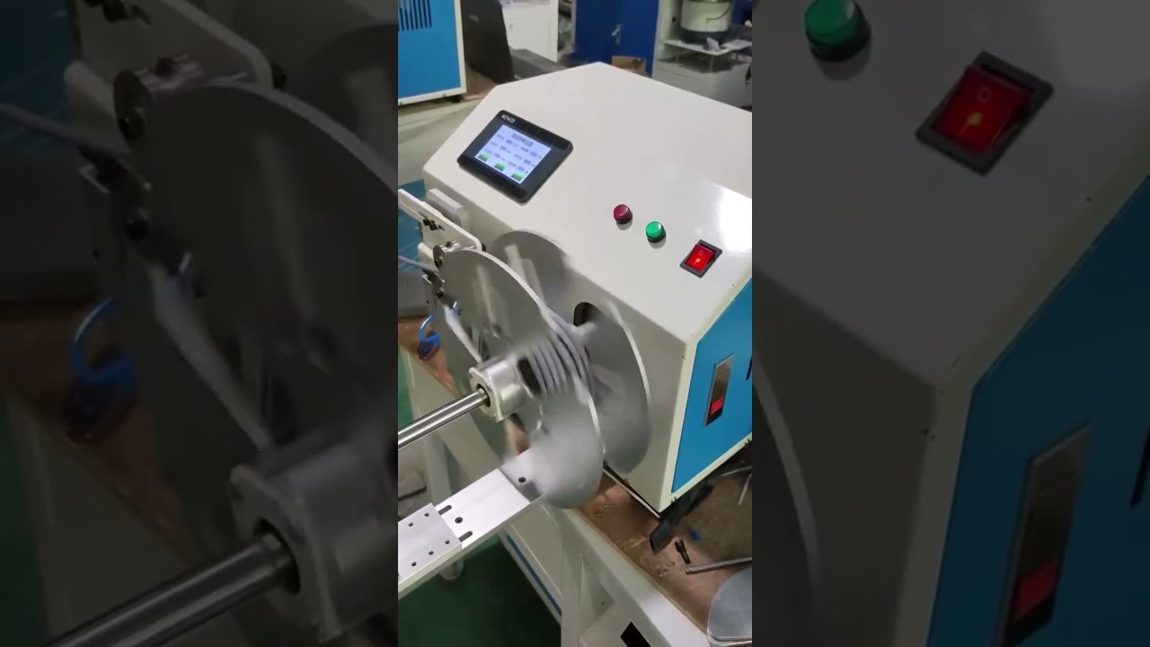 Lindningsmaskin med mätlindningsfunktion – Verklig arbetsbild #fabrik #maskin