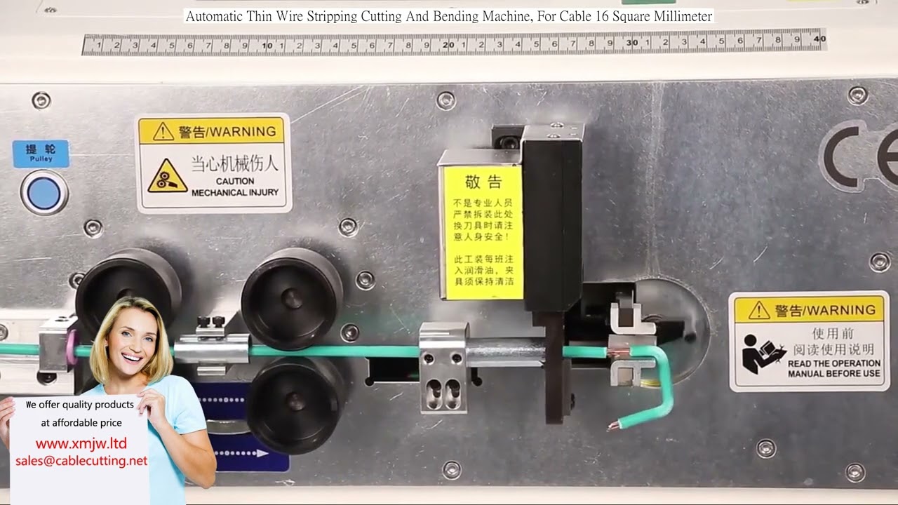 Effektiv automatisk maskin för kabelbearbetning – avisolering, kapning & bockning (upp till 16 mm²)