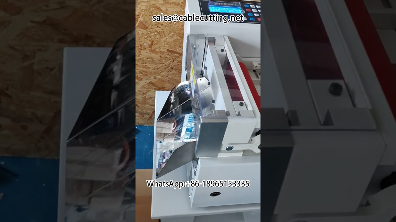 Automatisk kabelskärmaskin – kapar värmekrympslang & flätad kopparremsa